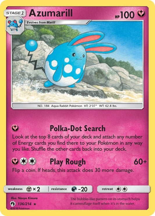 Image for Azumarill (136/214) (SM - Lost Thunder) - Pokemon