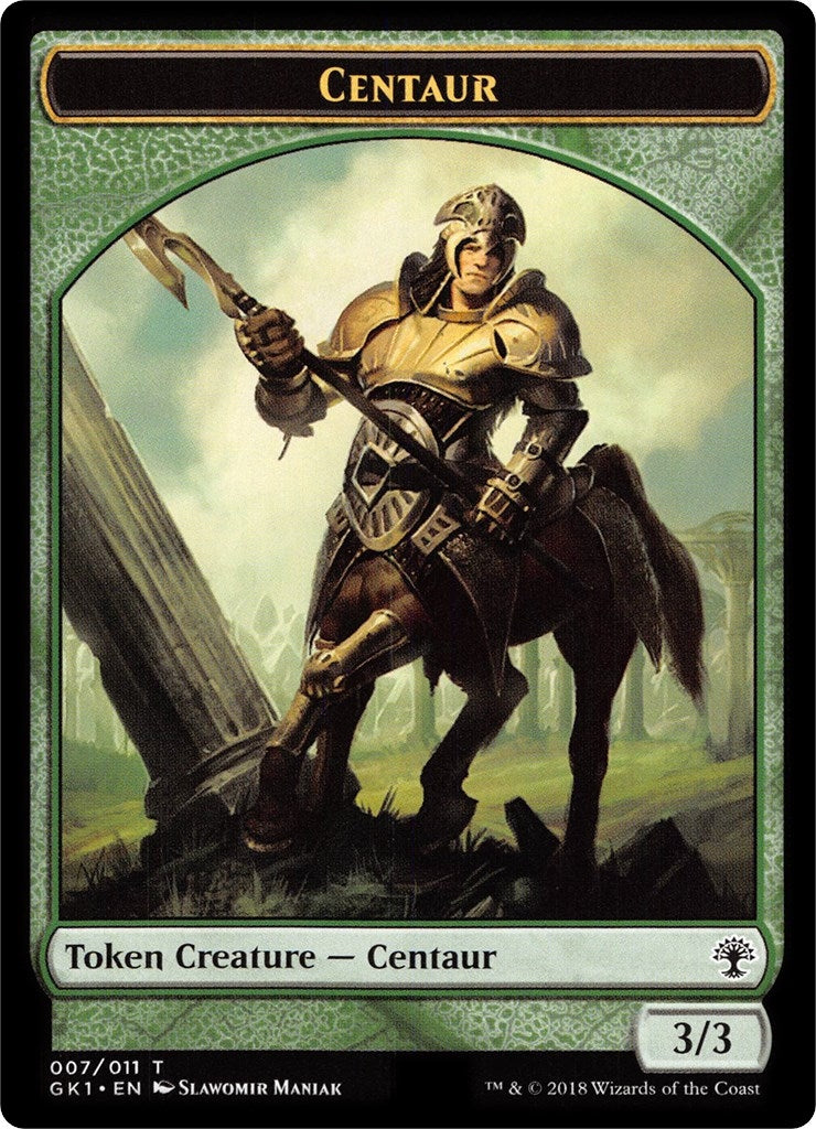 Image for Centaur (007) // Elemental (010) Double-Sided Token (7 // 10) (Guilds of Ravnica: Guild Kits) - Magic: The Gathering