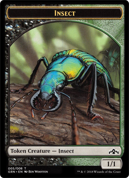 Image for Insect // Saproling Double-Sided Token (5 // 5) (Guilds of Ravnica: Guild Kits) - Magic: The Gathering