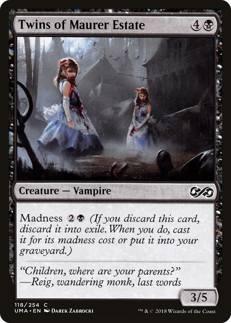 Image for Twins of Maurer Estate (118) (Ultimate Masters) - Magic: The Gathering