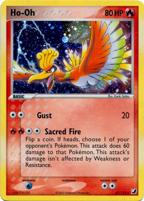 Image for Ho-Oh - 27/115 (Cosmos Holo) (027/115) (Deck Exclusives) - Pokemon