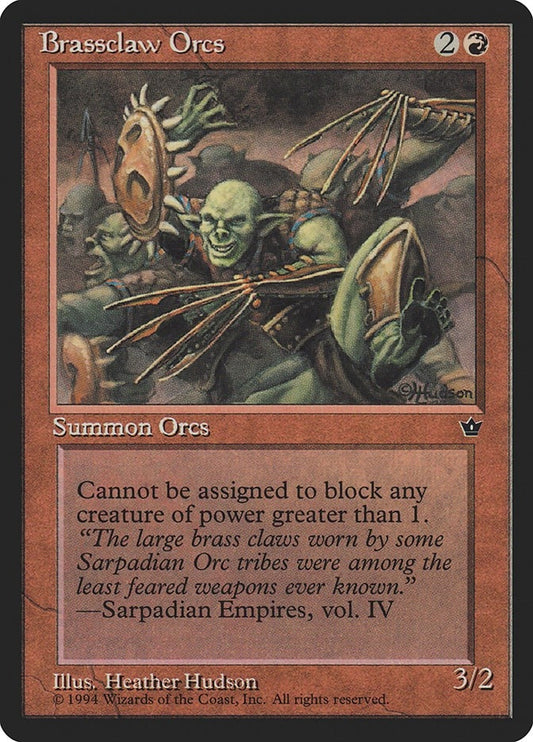 Image for Brassclaw Orcs (Hudson) (Fallen Empires) - Magic: The Gathering