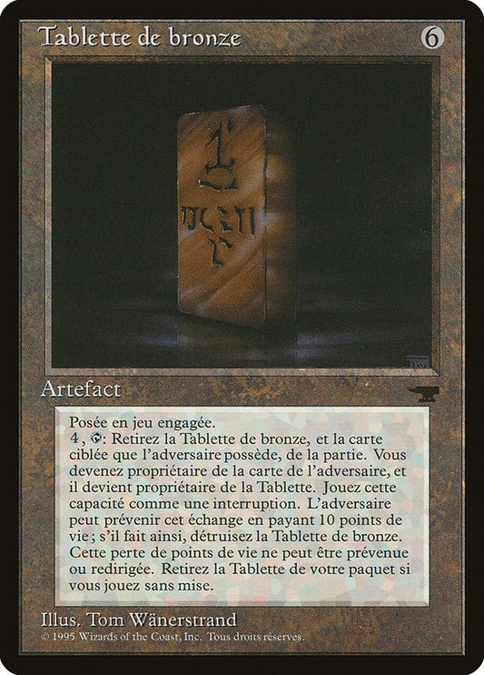 Image for Bronze Tablet (French) - "Tablette de bronze" (Renaissance) - Magic: The Gathering