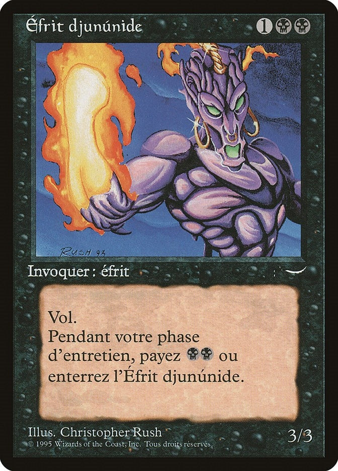 Image for Junun Efreet (French)- "Efrit djununide" (Renaissance) - Magic: The Gathering