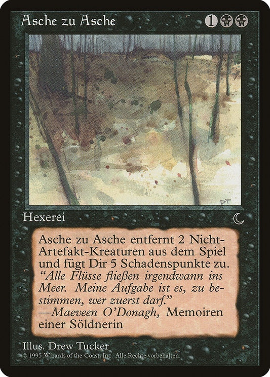 Image for Ashes to Ashes (German) - "Asche zu Asche" (Renaissance) - Magic: The Gathering
