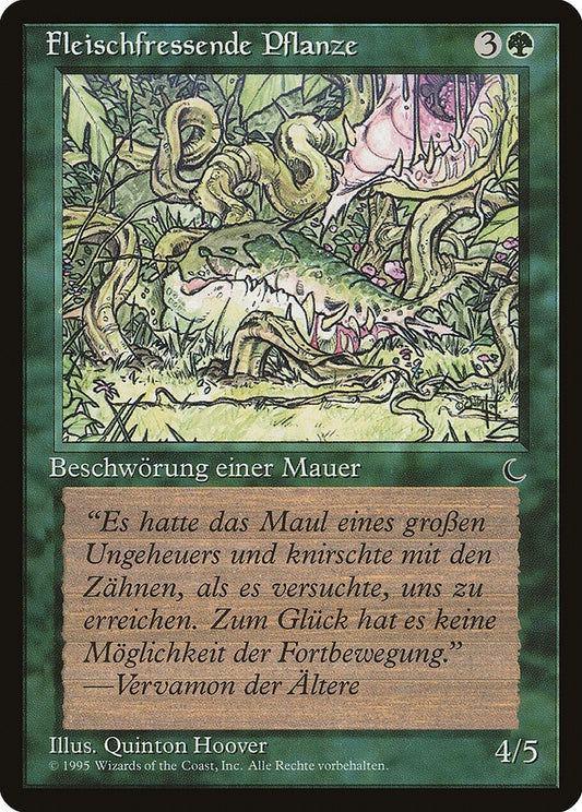 Image for Carnivorous Plant (German) - "Fleischfressende Pflanze" (Renaissance) - Magic: The Gathering