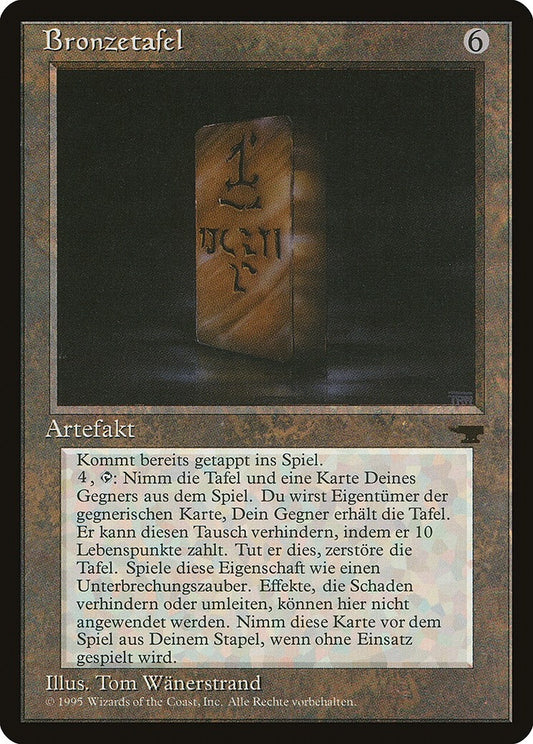 Image for Bronze Tablet (German) - "Bronzetafel" (Renaissance) - Magic: The Gathering