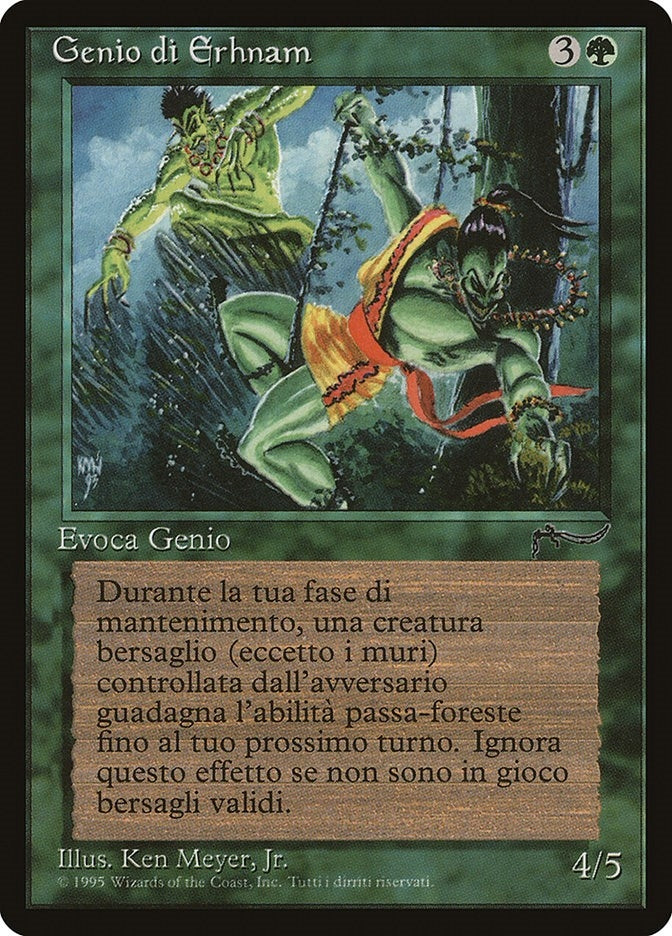 Image for Erhnam Djinn (Italian) - "Genio di Erhnam" (Renaissance) - Magic: The Gathering