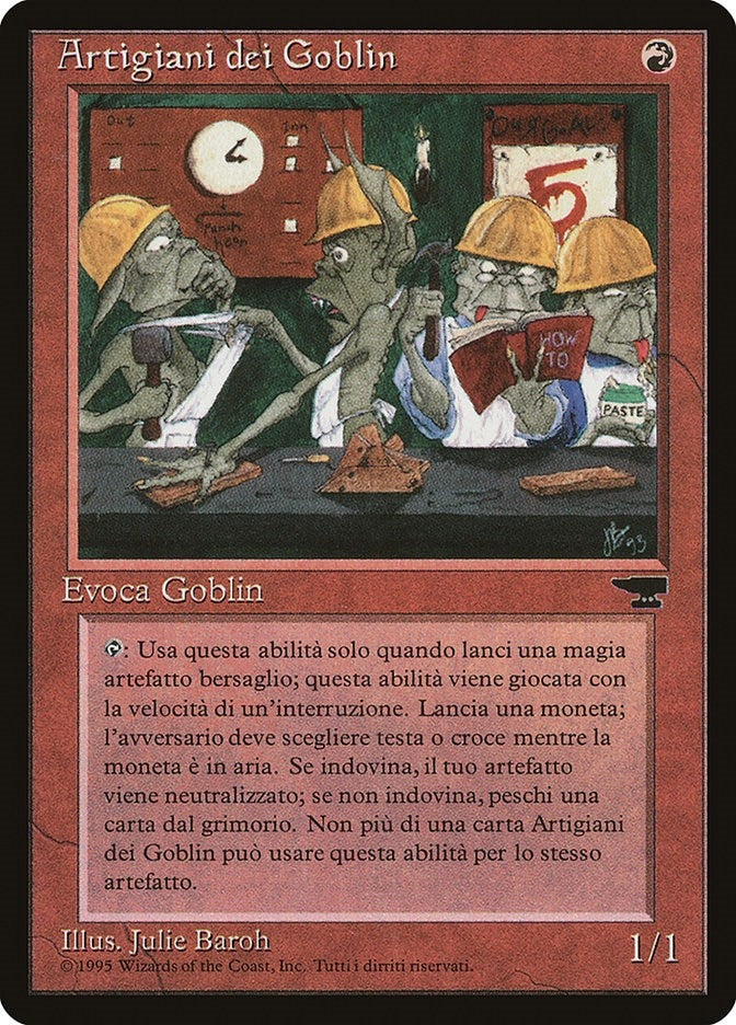 Image for Goblin Artisans (Italian) - "Artigiani dei Goblin" (Renaissance) - Magic: The Gathering