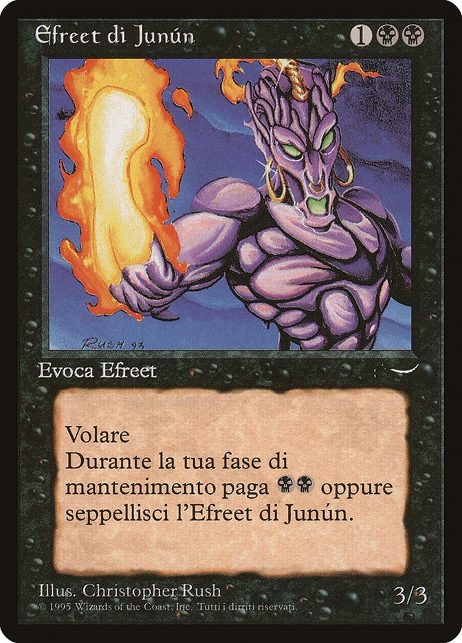 Image for Junun Efreet (Italian) - "Efreet di Junun" (Renaissance) - Magic: The Gathering