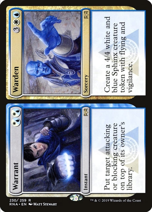 Image for Warrant // Warden (230) (Ravnica Allegiance) - Magic: The Gathering