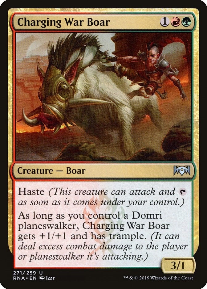 Image for Charging War Boar (271) (Ravnica Allegiance) - Magic: The Gathering