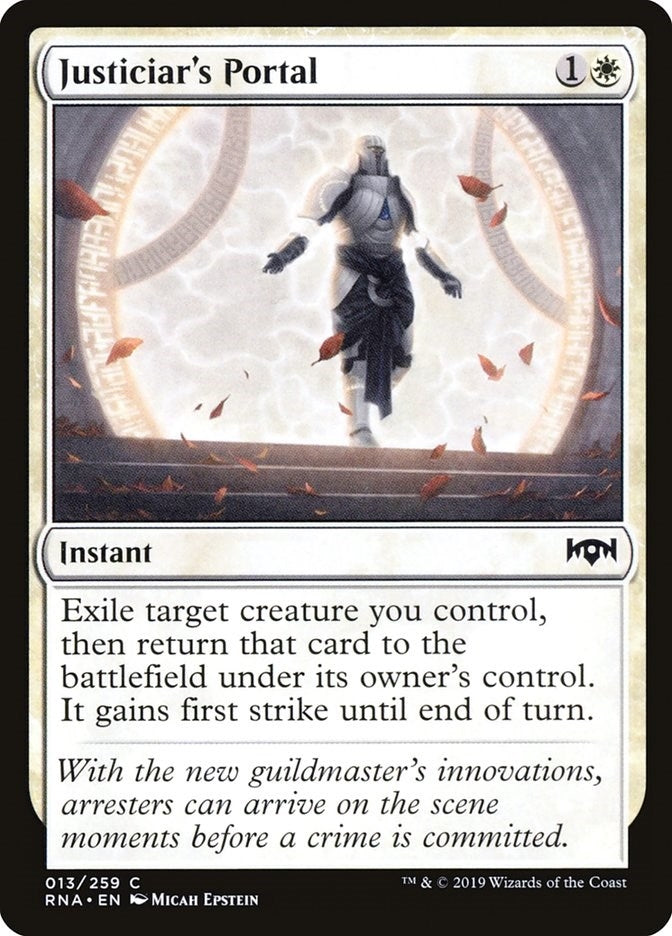 Image for Justiciar's Portal (13) (Ravnica Allegiance) - Magic: The Gathering