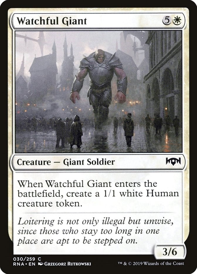 Image for Watchful Giant (30) (Ravnica Allegiance) - Magic: The Gathering