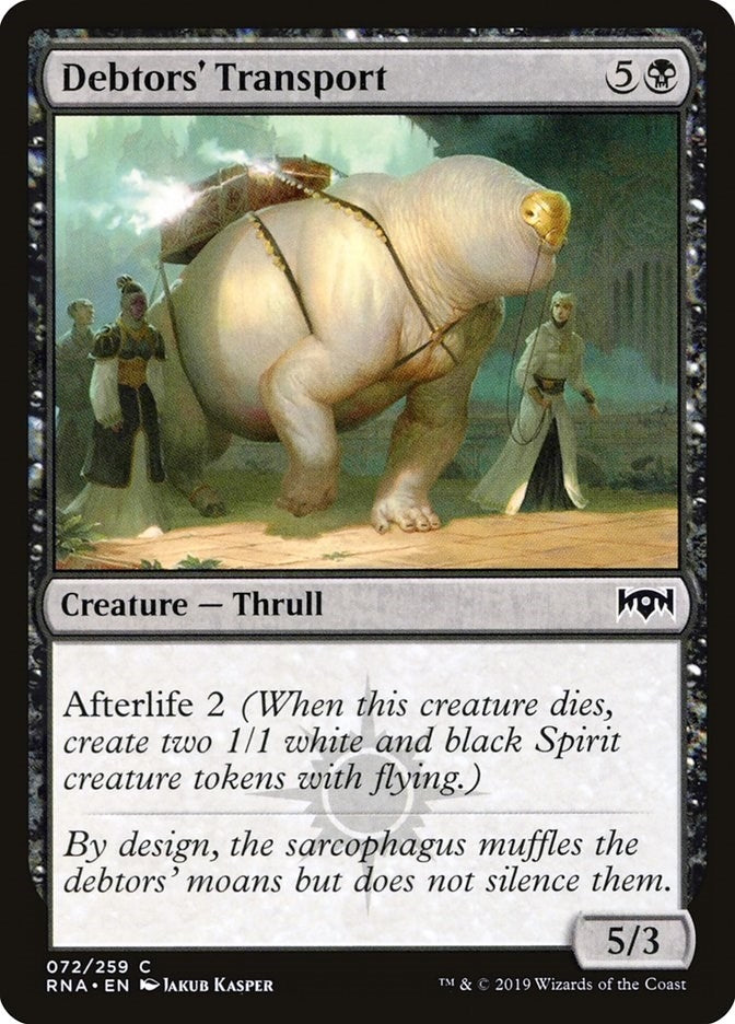 Image for Debtors' Transport (72) (Ravnica Allegiance) - Magic: The Gathering