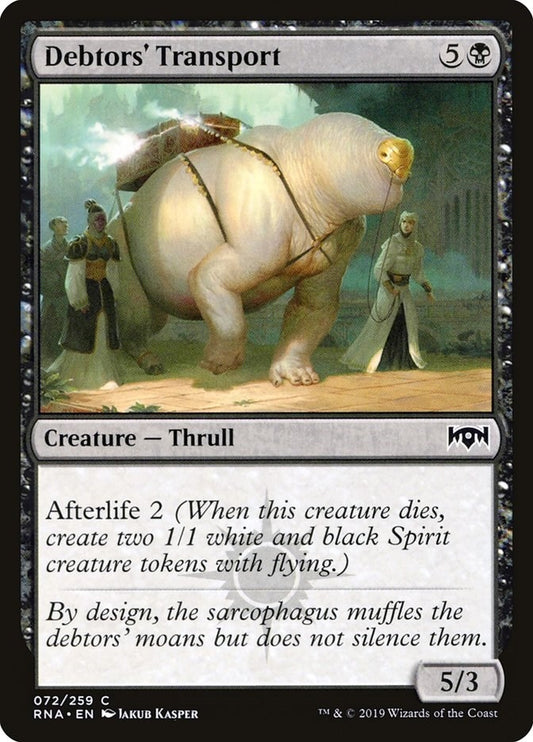 Image for Debtors' Transport (72) (Ravnica Allegiance) - Magic: The Gathering