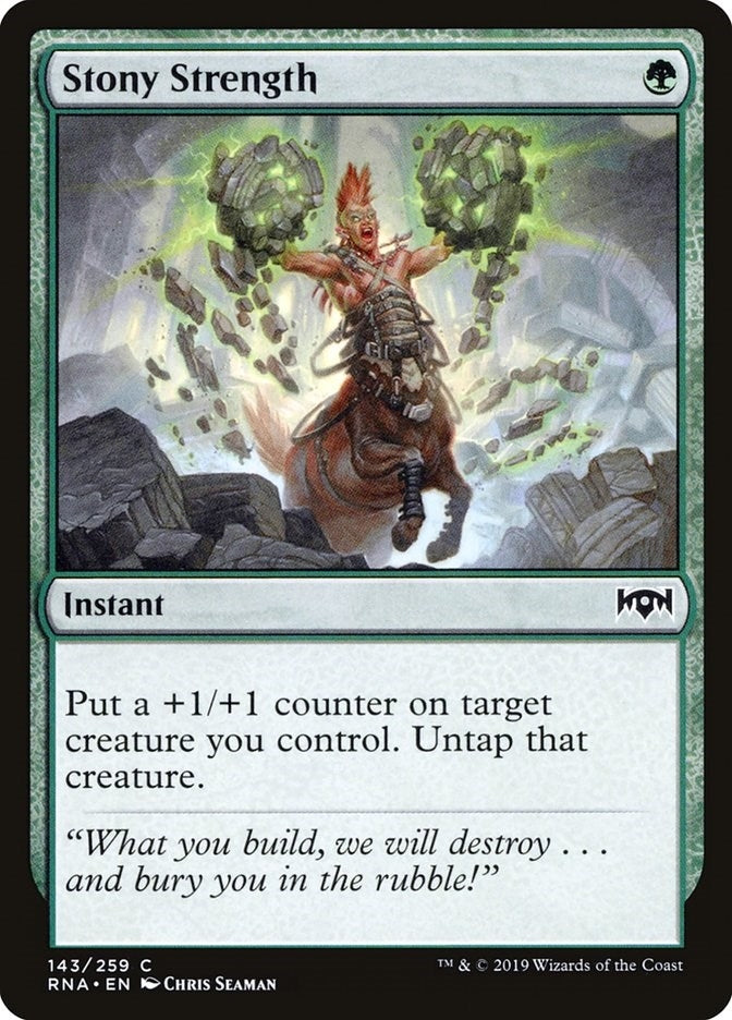 Image for Stony Strength (143) (Ravnica Allegiance) - Magic: The Gathering