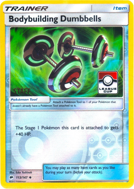 Image for Bodybuilding Dumbbells - 113/147 (League Cup) [Staff] (113/147) (League & Championship Cards) - Pokemon