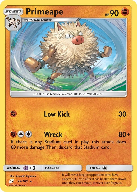 Image for Primeape (72/181) (SM - Team Up) - Pokemon