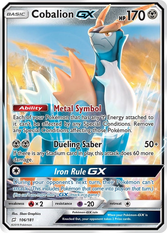 Image for Cobalion GX (106/181) (SM - Team Up) - Pokemon