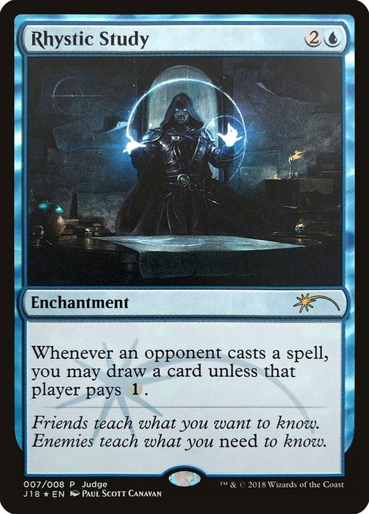 Image for Rhystic Study (7) (Judge Promos) - Magic: The Gathering
