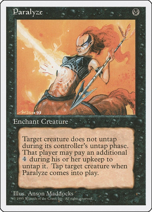 Image for Paralyze (Fourth Edition) - Magic: The Gathering