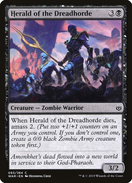 Image for Herald of the Dreadhorde (93) (War of the Spark) - Magic: The Gathering