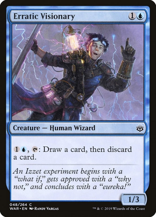Image for Erratic Visionary (48) (War of the Spark) - Magic: The Gathering