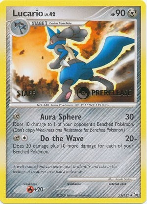 Image for Lucario - 53/127 (Prerelease) [Staff] (53/127) (Diamond and Pearl Promos) - Pokemon