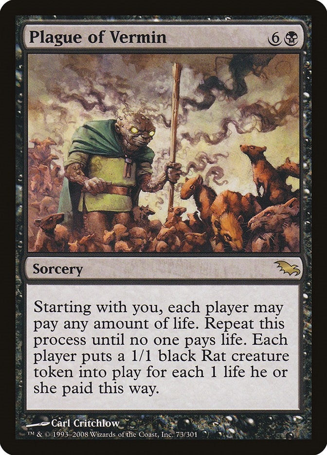 Image for Plague of Vermin (73) (Shadowmoor) - Magic: The Gathering