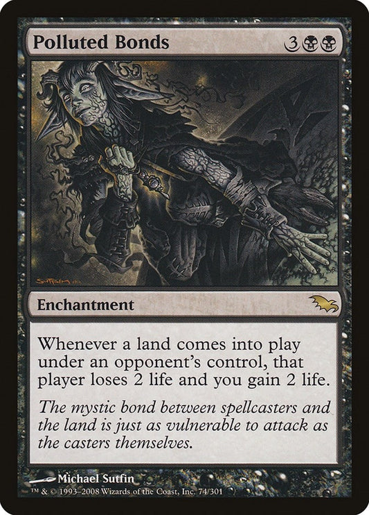 Image for Polluted Bonds (74) (Shadowmoor) - Magic: The Gathering