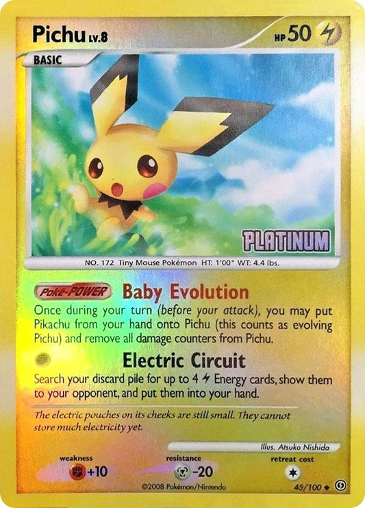 Image for Pichu - 45/106 [Platinum] (045/100) (Burger King Promos) - Pokemon