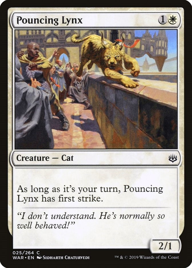 Image for Pouncing Lynx (25) (War of the Spark) - Magic: The Gathering