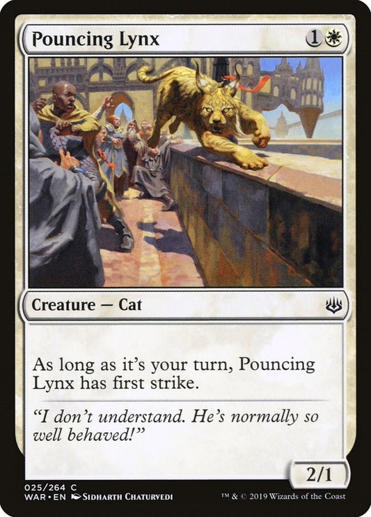 Image for Pouncing Lynx (25) (War of the Spark) - Magic: The Gathering