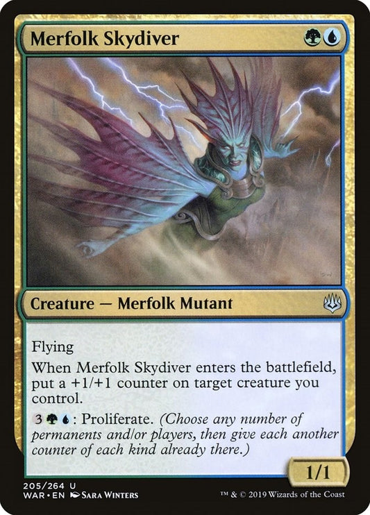 Image for Merfolk Skydiver (205) (War of the Spark) - Magic: The Gathering