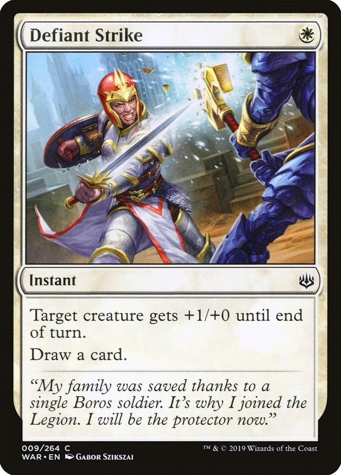 Image for Defiant Strike (9) (War of the Spark) - Magic: The Gathering