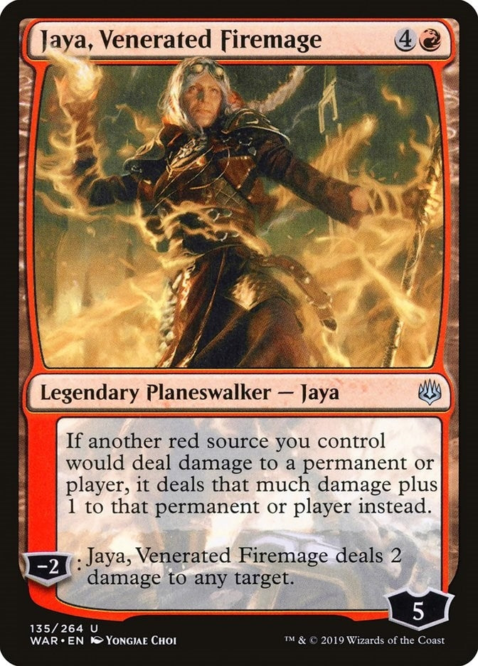 Image for Jaya, Venerated Firemage (135) (War of the Spark) - Magic: The Gathering