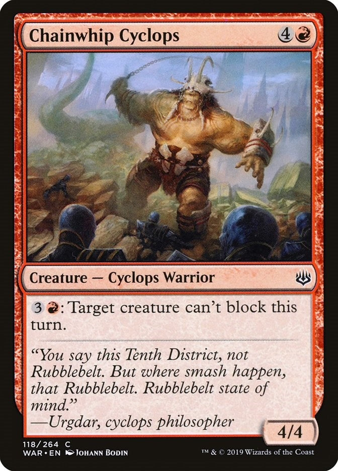 Image for Chainwhip Cyclops (118) (War of the Spark) - Magic: The Gathering