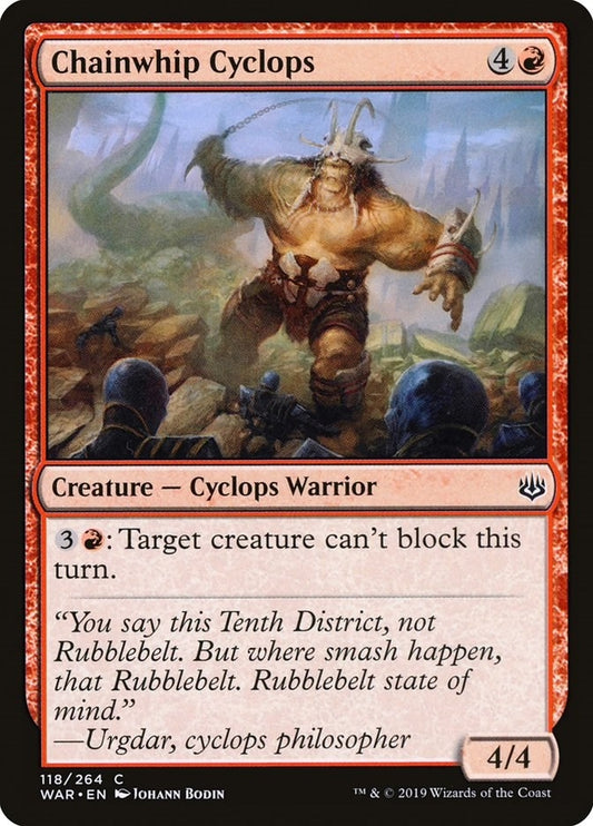 Image for Chainwhip Cyclops (118) (War of the Spark) - Magic: The Gathering