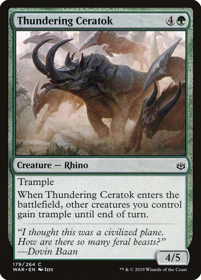 Image for Thundering Ceratok (179) (War of the Spark) - Magic: The Gathering