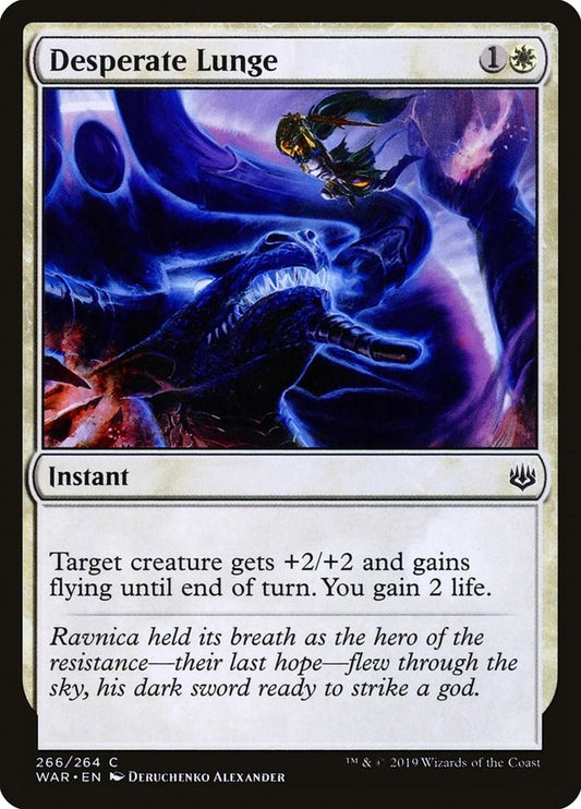 Image for Desperate Lunge (266) (War of the Spark) - Magic: The Gathering