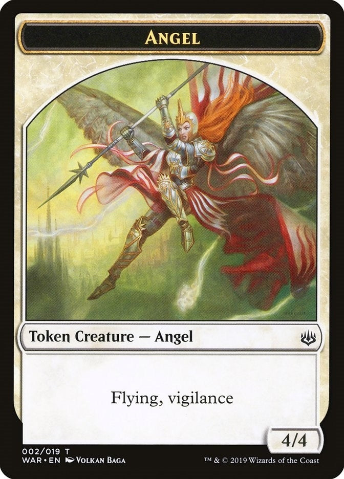 Image for Angel Token (2) (War of the Spark) - Magic: The Gathering