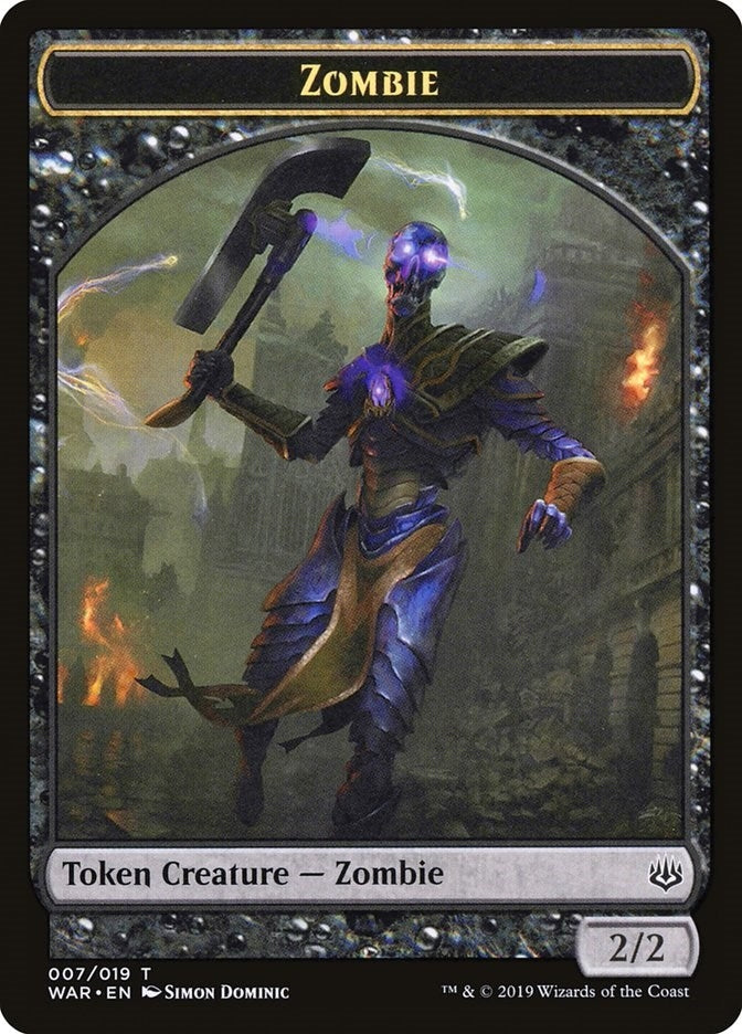Image for Zombie Token (7) (War of the Spark) - Magic: The Gathering