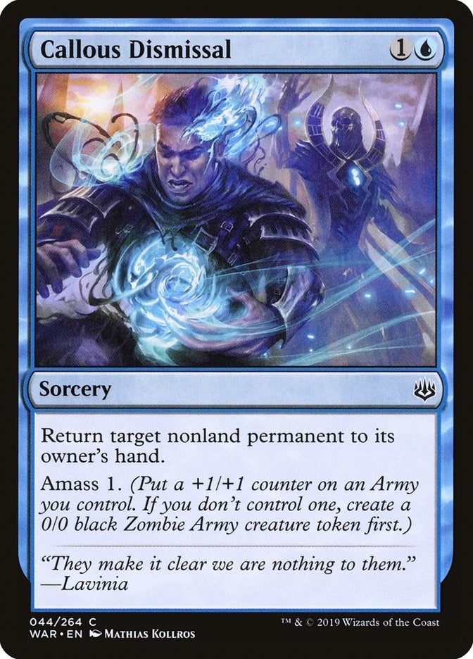 Image for Callous Dismissal (44) (War of the Spark) - Magic: The Gathering