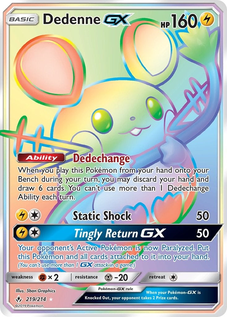 Image for Dedenne GX (Secret) (219/214) (SM - Unbroken Bonds) - Pokemon