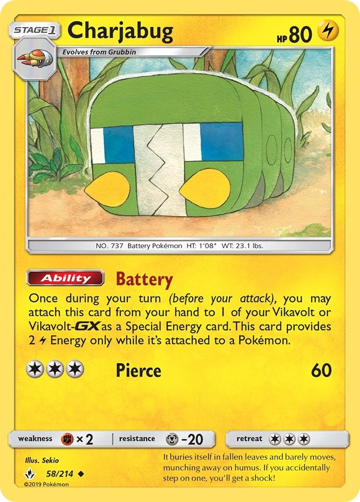 Image for Charjabug (58/214) (SM - Unbroken Bonds) - Pokemon