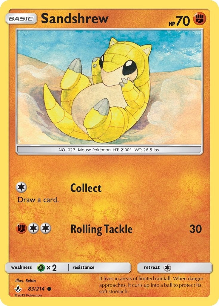 Image for Sandshrew (83/214) (SM - Unbroken Bonds) - Pokemon