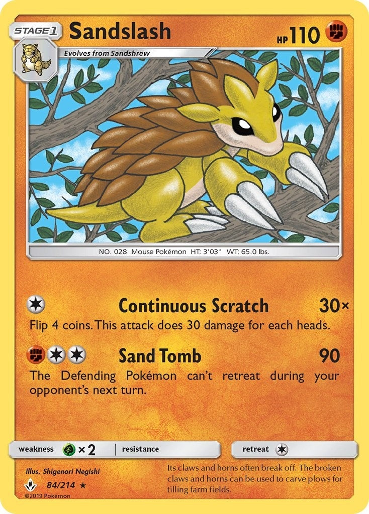 Image for Sandslash (84/214) (SM - Unbroken Bonds) - Pokemon