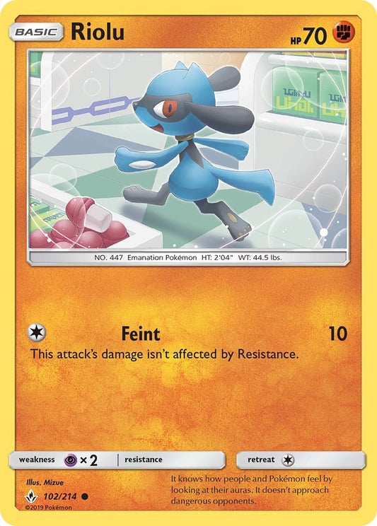 Image for Riolu (102/214) (SM - Unbroken Bonds) - Pokemon