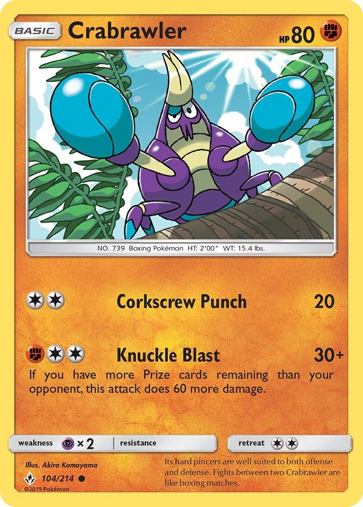 Image for Crabrawler (104/214) (SM - Unbroken Bonds) - Pokemon